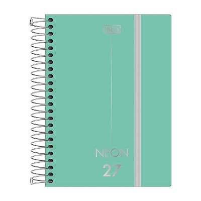 Agenda Espiral Diária Neon 2027 - Verde - Tilibra