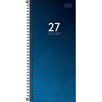 Agenda Espiral Diária Comercial Ideale 2027 - Azul - Tilibra