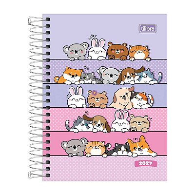 Agenda Diária Pepper Feminina 2027 - Pets - Tilibra