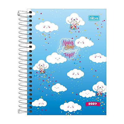 Agenda Diária Pepper Feminina 2027 - Nuvens - Tilibra