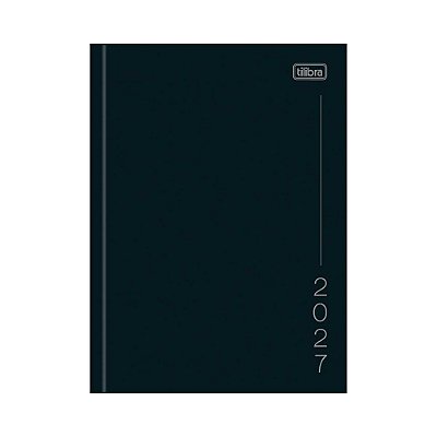 Agenda Costurada Diária Pepper 2027 - Preto - Tilibra