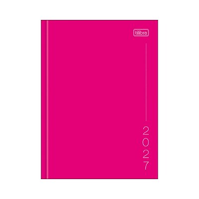 Agenda Costurada Diária Pepper 2027 - Rosa - Tilibra