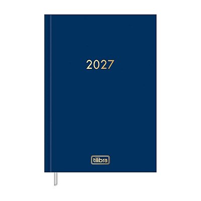 Agenda Executiva Costurada Diária Napoli 2027 - Azul - Tilibra
