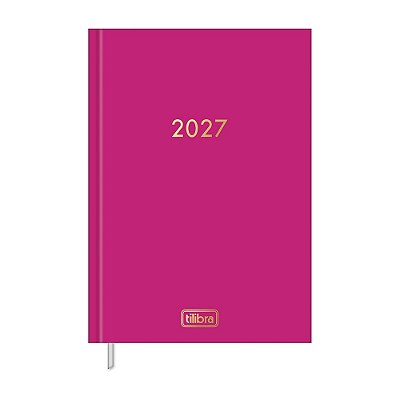 Agenda Executiva Costurada Diária Napoli 2027 - Rosa - Tilibra