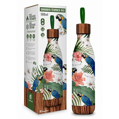 Garrafa Térmica Neo Fly Tropical - 500ml - Brasfoot
