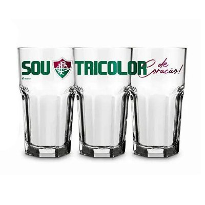 Copo de Vidro Bristol Fluminense - 520ml - Brasfoot