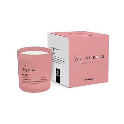 Vela Aromática Aura Amor 170gr - Baunilha - Brasfoot