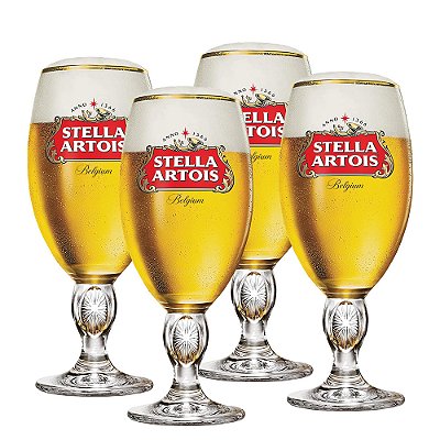 Jogo de Taças de Cerveja Stella Artois - 4 Peças - Ruvolo