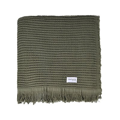 Manta Decorativa Comfort Piquet - Musgo - Cavhome