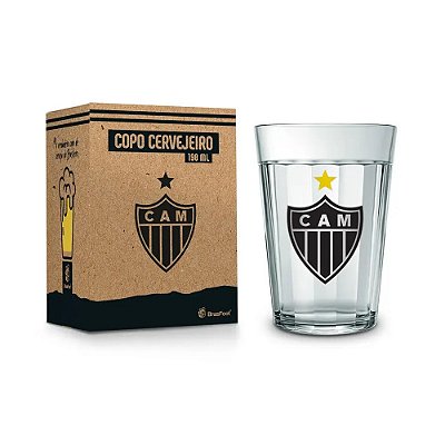 Copo Americano de Vidro 190ml - Atlético Mineiro - Brasfoot