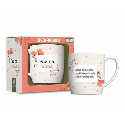 Caneca de Porcelana Urban Paz na Alma 300ml - Brasfoot