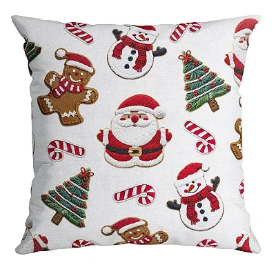 Capa para Almofada Natalina - Papai Noel 345503 - 43x43cm - Belchior