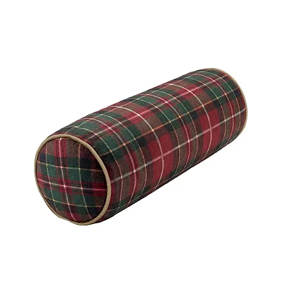 Almofada Rolinho com Cordonê Natalina - Xadrez 445603 - Belchior