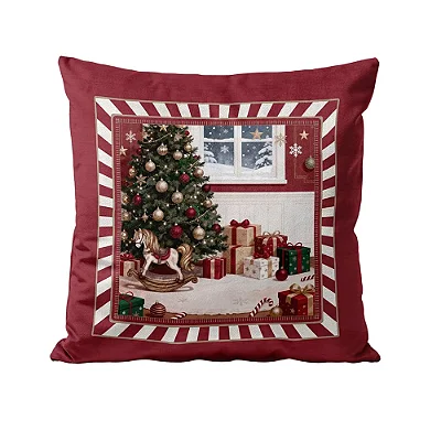 Almofada Natalina - Árvore de Natal 445633 - 43x43cm - Belchior