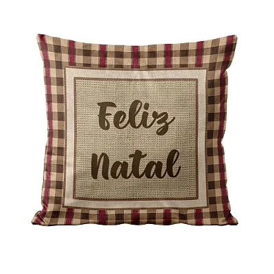 Almofada Natalina - Feliz Natal 445608 - 43x43cm - Belchior