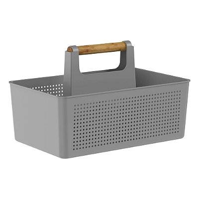 Organizador Multiuso com Alça 8 Litros  Flow - Chumbo - Ou