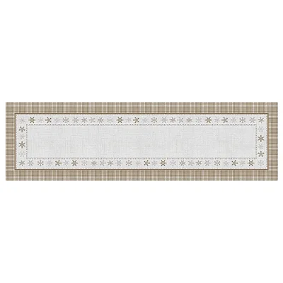Trilho de Mesa Natalino - Flocos de Neve - 42cm x 1,41m - Belchior