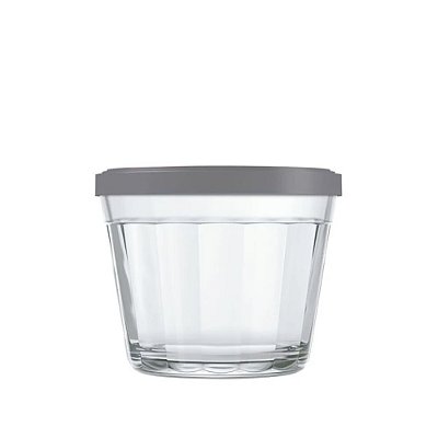Pote Copo Americano com Tampa - 350ml - Cinza - Nadir