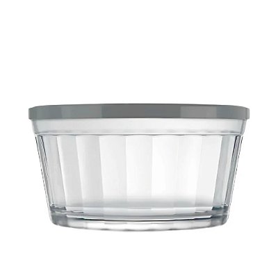 Pote Copo Americano com Tampa - 600 ml - Cinza - Nadir