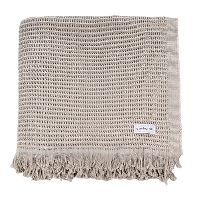 Manta Decorativa Comfort Piquet Casal - Nude - Cavhome