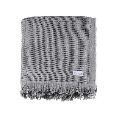 Manta Decorativa Comfort Piquet Casal - Grafite - Cavhome