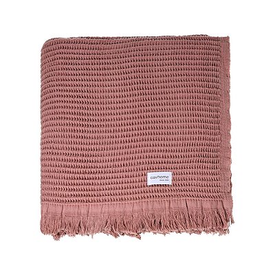 Manta Decorativa Comfort Piquet Casal - Ferrugem - Cavhome