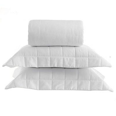 Jogo de Colcha Satinée Square Queen 300 Fios - Branco - Kacyumara