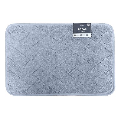 Tapete Tijolinho Conforto Antiderrapante - 38cmX58cm - Azul - Rozac