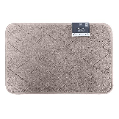 Tapete Tijolinho Conforto Antiderrapante - 38cmX58cm - Taupe - Rozac