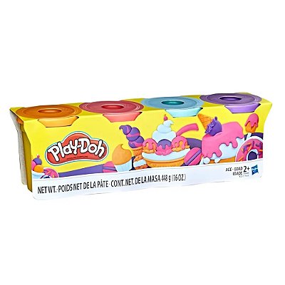Conjunto de Massinhas Play-Doh 4 Potes - Hasbro