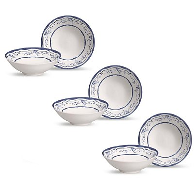 Jogo de Bowls Decorados Valência - 350ml - 6 Peças - Alleanza