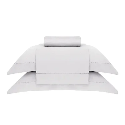 Jogo de Cama Bud Vision Cetim 300 Fios - Prata - Casal - 4 Peças - Buddemeyer
