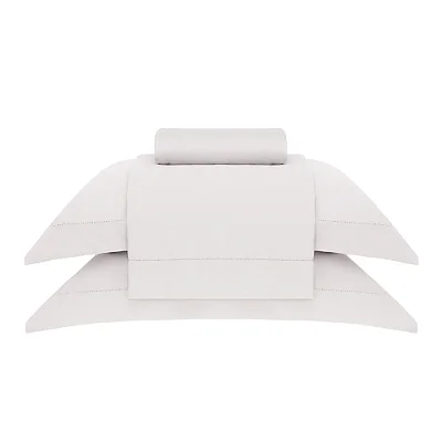Jogo de Cama Bud Vision Cetim 300 Fios - Bege - Casal - 4 Peças - Buddemeyer