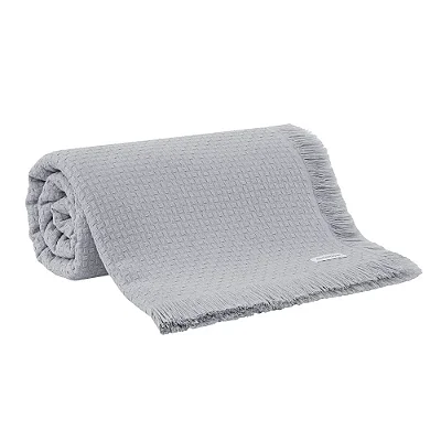 Colcha In Design com Franja Casal - Cinza 1277 - Buddemeyer