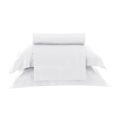 Jogo de Cama Bambu Bali Duo 400 Fios - Queen - Branco - 4 Peças - Kacyumara