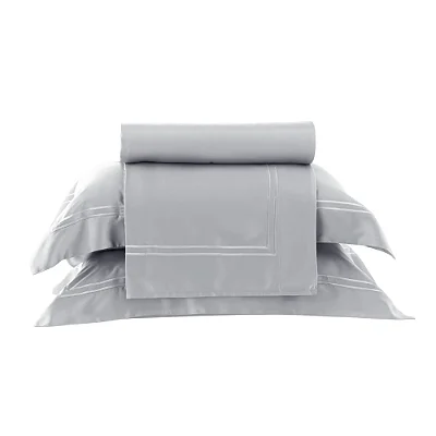 Jogo de Cama Bambu Bali Duo 400 Fios - Queen - Prata - 4 Peças - Kacyumara