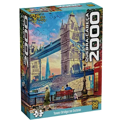Quebra-Cabeça Tower Bridge no Outuno - 2000 Peças - Grow