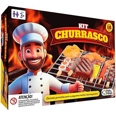 Kit Churrasco Infantil - 16 Peças - Pais e Filhos