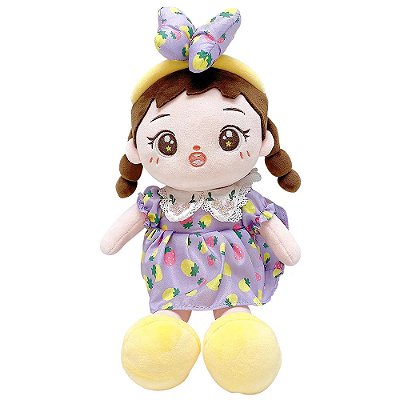 Boneca de Pélúcia Belinda Lilás 40cm - CAA Toys