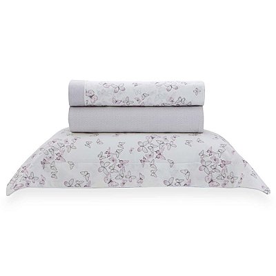 Jogo de Cama Vida Bela Vintage 200 Fios - Lilith - Solteiro - Kacyumara