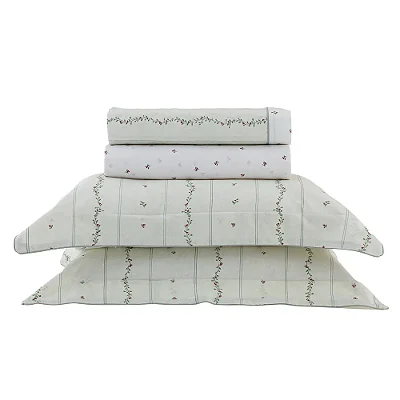 Jogo de Cama Vida Bela Vintage 200 Fios Queen - Majouri - Kacyumara