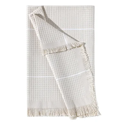Manta Para Sofá com Franjas Lola - Off-White - 1,50m X 2,10m - Döhler