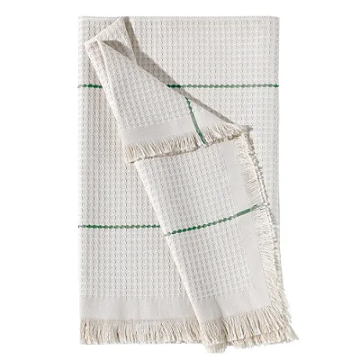 Manta Para Sofá com Franjas Lola - Verde - 1,50m X 2,10m - Döhler