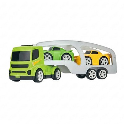 Caminhão Cegonha Falcon Truckers com 2 Carros 48cm - Usual Brinquedos