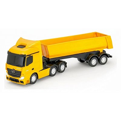 Caminhão Basculhante Actros Mercedes-Benz Amarelo 42cm - Usual Brinquedos