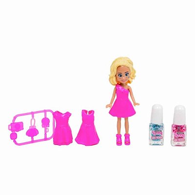 Boneca Mini Friends Dia de Beleza com Esmalte e Acessórios - Polibrinq