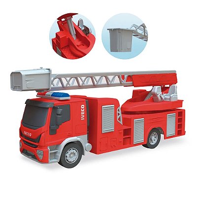 Caminhão Bombeiro Tector Iveco com Acessórios 29cm - Usual Brinquedos