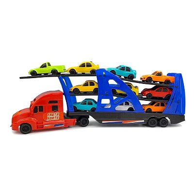 Caminhão Cegonha Frota Forte Hero com 10 Carros 64cm - HomePlay