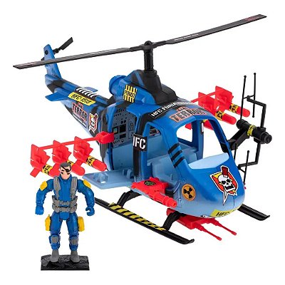 Helicóptero com Personagem S.O.S Comandos Vs. Terror 31cm - Gulliver