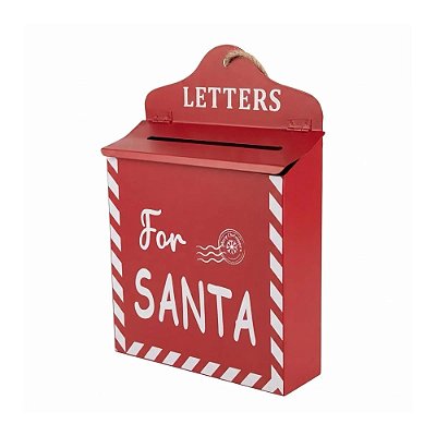 Caixa Postal Enfeite Natal Letters - 16cm - Tuut